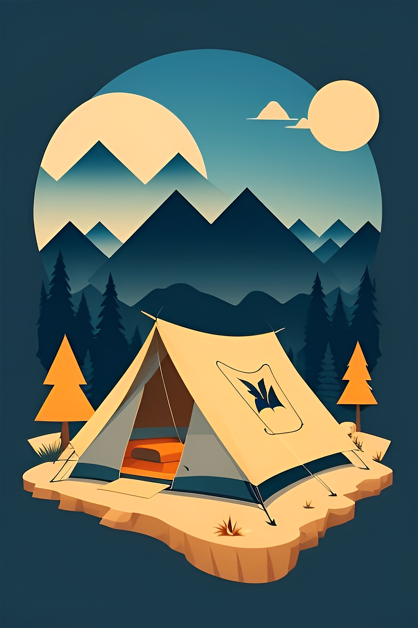 ai generated, tent, camp